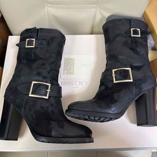 JIMMY CHOO - JIMMY CHOO(ジミーチュウ) ロングブーツ 38 1/2 JIMMY CHOO - JIMMY CHOO(ジミーチュウ) ロングブーツ 38 1/2