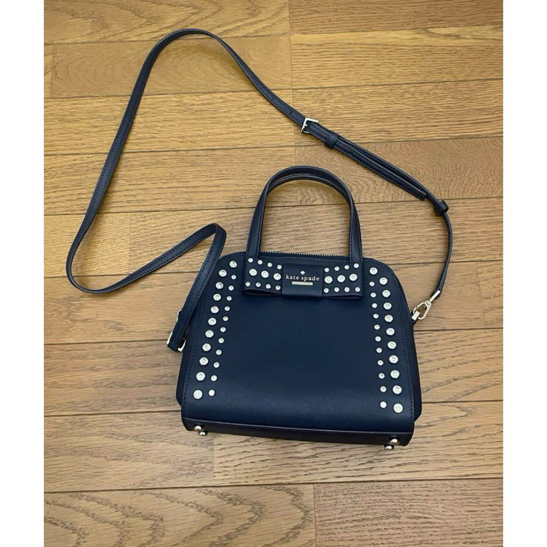 kate spade NEW YORK - 【美品】KateSpade ケイトスペード　ホリデー限定　ハンドバッグ　ネイビー