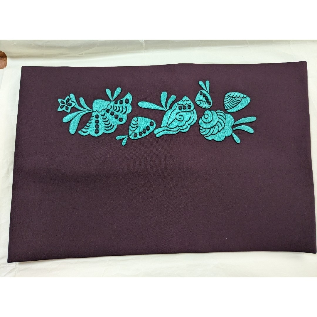 貝 手刺繍 名古屋帯 正絹 日本刺繍 貝 手刺繍 名古屋帯 正絹 日本刺繍