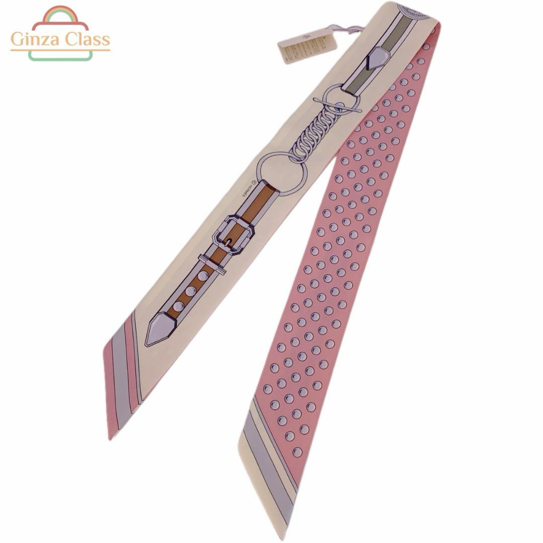 HERMES - 【新品未使用】HERMES エルメス ツイリー「グランド トゥラララ」GRAND TRALALA シルク100% ローズプードル/ジョーヌペール/グリペール マルチカラー スカーフ 送料無料 ginzaclass