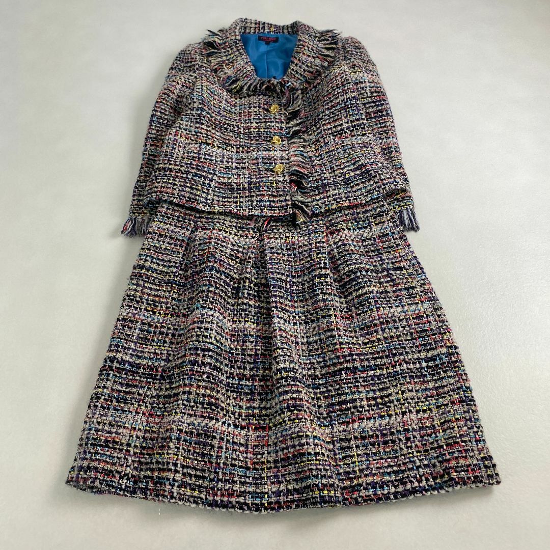 YUKI TORII INTERNATIONAL - 美品　ユキトリイ　セレモニースーツ　ツイード　セットアップ　金ボタン　希少