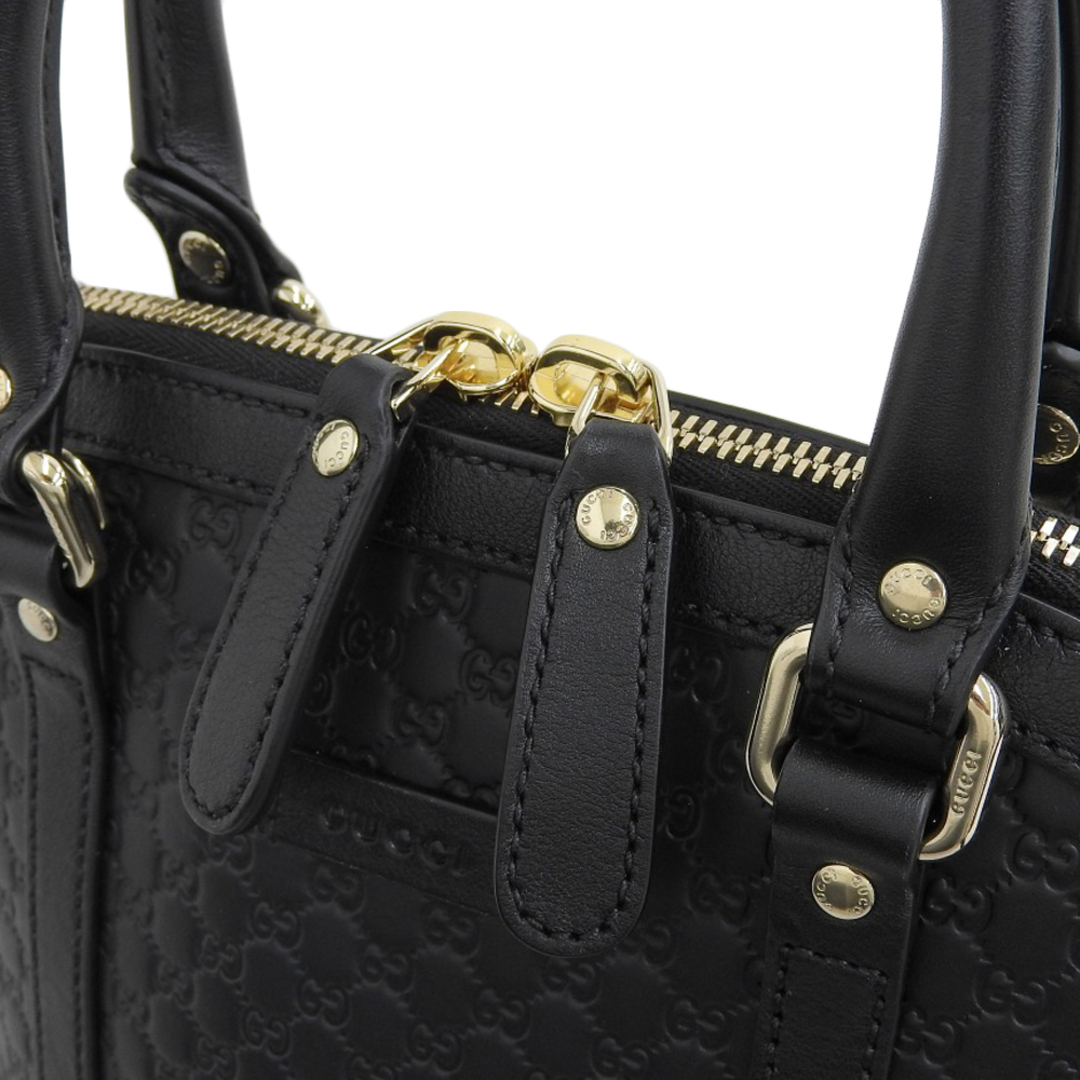 美品✨】GUCCI グッチ 2way ハンドバッグ マイクログッチシマ 黒 美品✨】GUCCI グッチ 2way ハンドバッグ マイクログッチシマ 黒