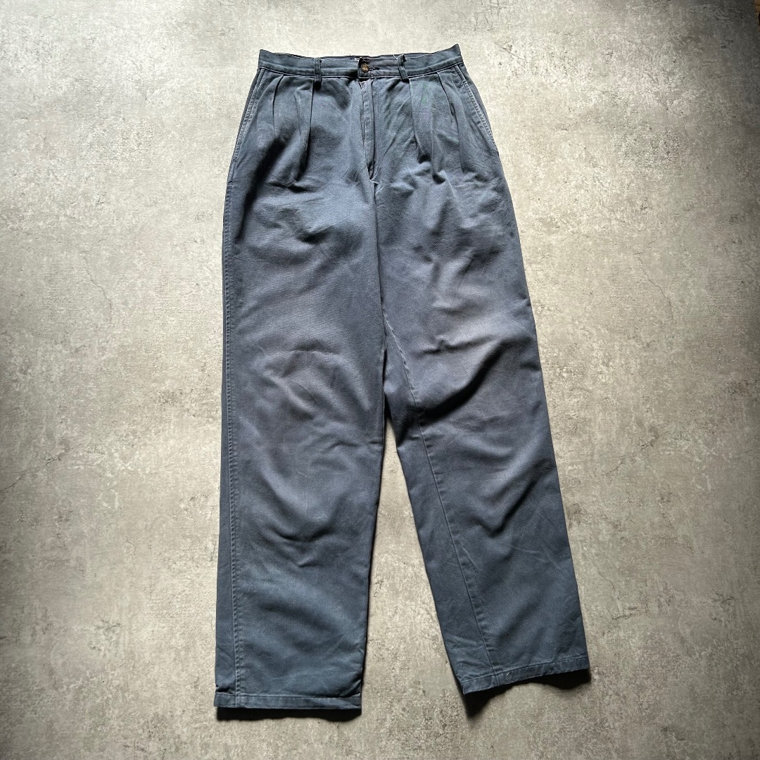 90s ラルフローレン チノパン USA製 ネイビー 29×36 タック入り