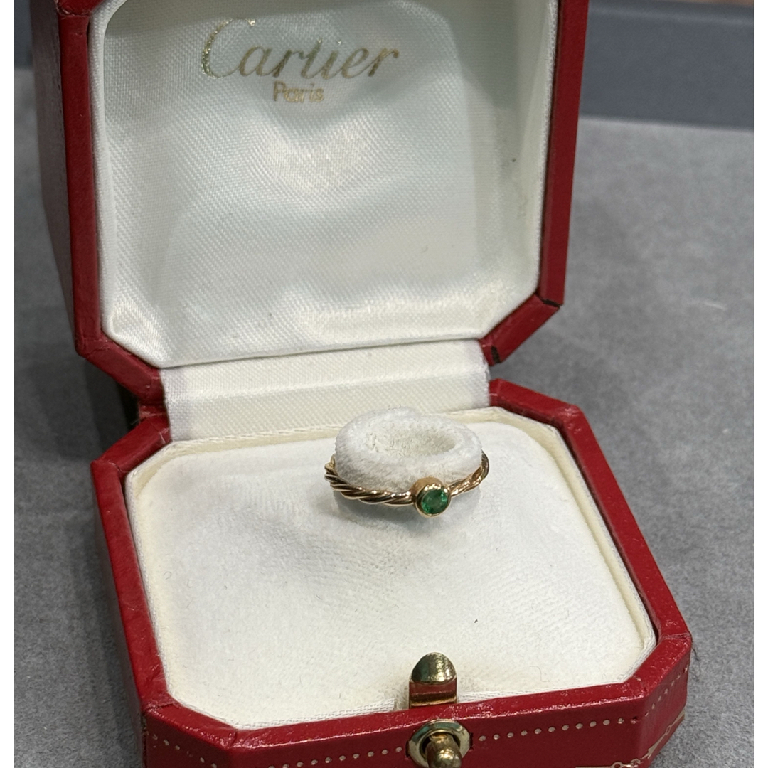 Cartier - Cartierカルティエ 750 エメラルド ツイストリングの Cartier - Cartierカルティエ 750 エメラルド ツイストリングの