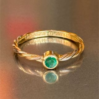 Cartier - Cartierカルティエ 750 エメラルド ツイストリングの Cartier - Cartierカルティエ 750 エメラルド ツイストリングの