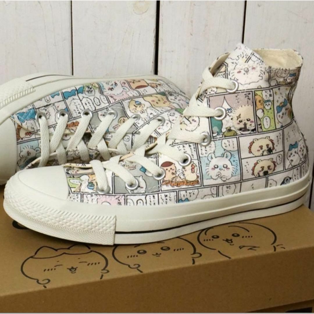 CONVERSE - CONVERSE コンバース ちいかわ コミック柄 白 靴 CONVERSE - CONVERSE コンバース ちいかわ コミック柄 白 靴