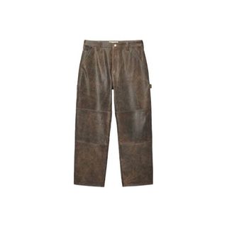 STUSSY - STUSSY DISTRESSED LEATHER PANT 30