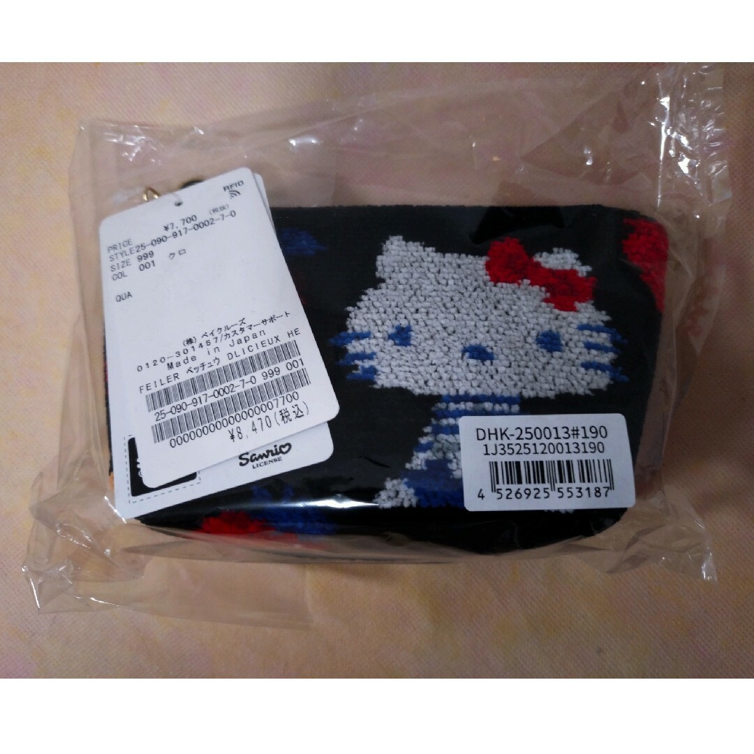 新品 FEILER 別注 DLICIEUX HELLO KITTY 舟形ポーチ 新品 FEILER 別注 DLICIEUX HELLO KITTY 舟形ポーチ