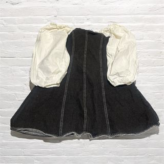 ワンピース　デニム素材　レディース(ひざ丈ワンピース)