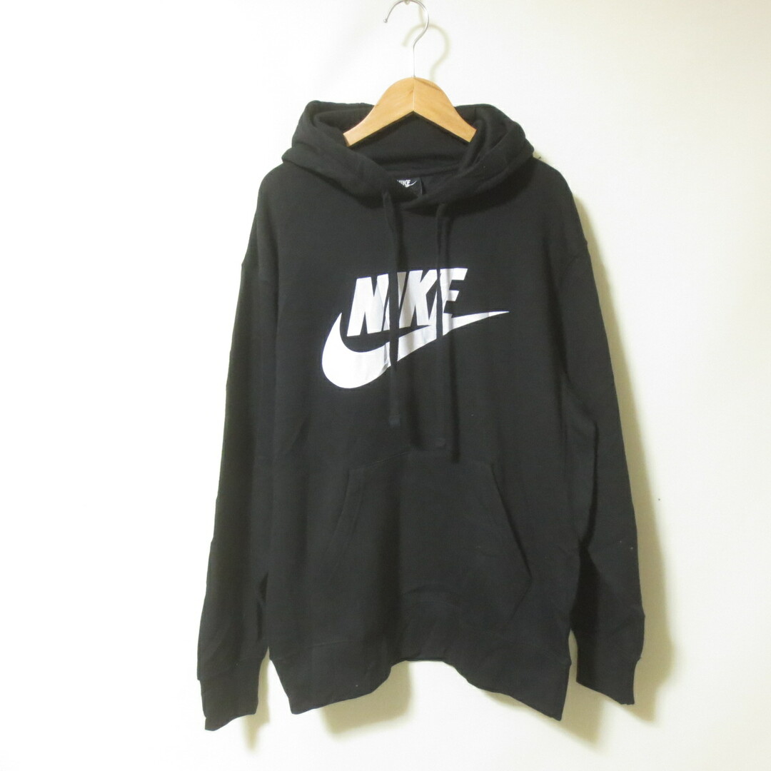 NIKE - C510　タグ付き新品　NIKE　ナイキ　ロゴプリント　プルオーバー　スウエット　トレーナー　フーディー　パーカー　ブラック　M