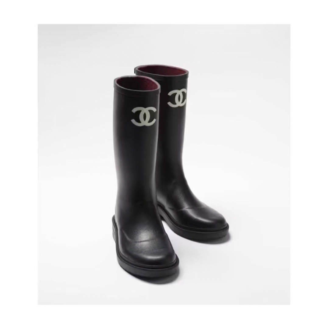 CHANEL - 新品未使用 シャネル レインブーツ39 ジェニー着用 超 CHANEL - 新品未使用 シャネル レインブーツ39 ジェニー着用 超