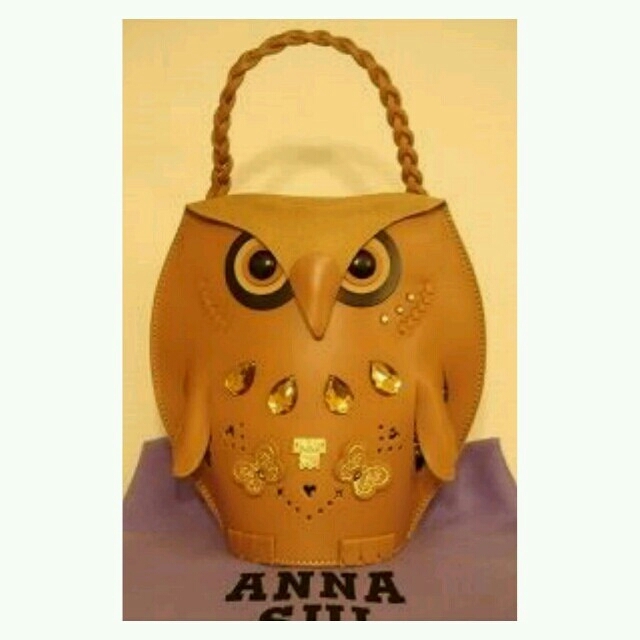 ANNA SUI(アナスイ)のとりおき中　アナスイ anna sui 梟 フクロウ バッグ 　茶色 レディースのバッグ(ハンドバッグ)の商品写真