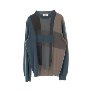 HERMES - エルメス ハーフジップ ニット セーター カシミヤ 100 HERMES - エルメス ハーフジップ ニット セーター カシミヤ 100