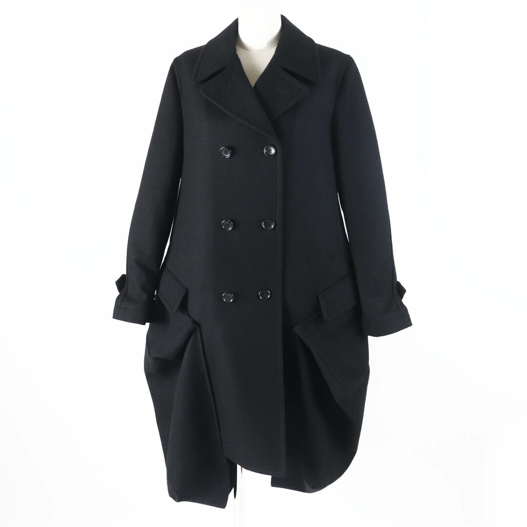 COMME des GARCONS - 極美品◎COMME des GARCONS コムデギャルソン 23AW GL-C002 ウール 中綿 変形デザイン コート ブラック M 日本製 正規品 レディース 定価239,800円