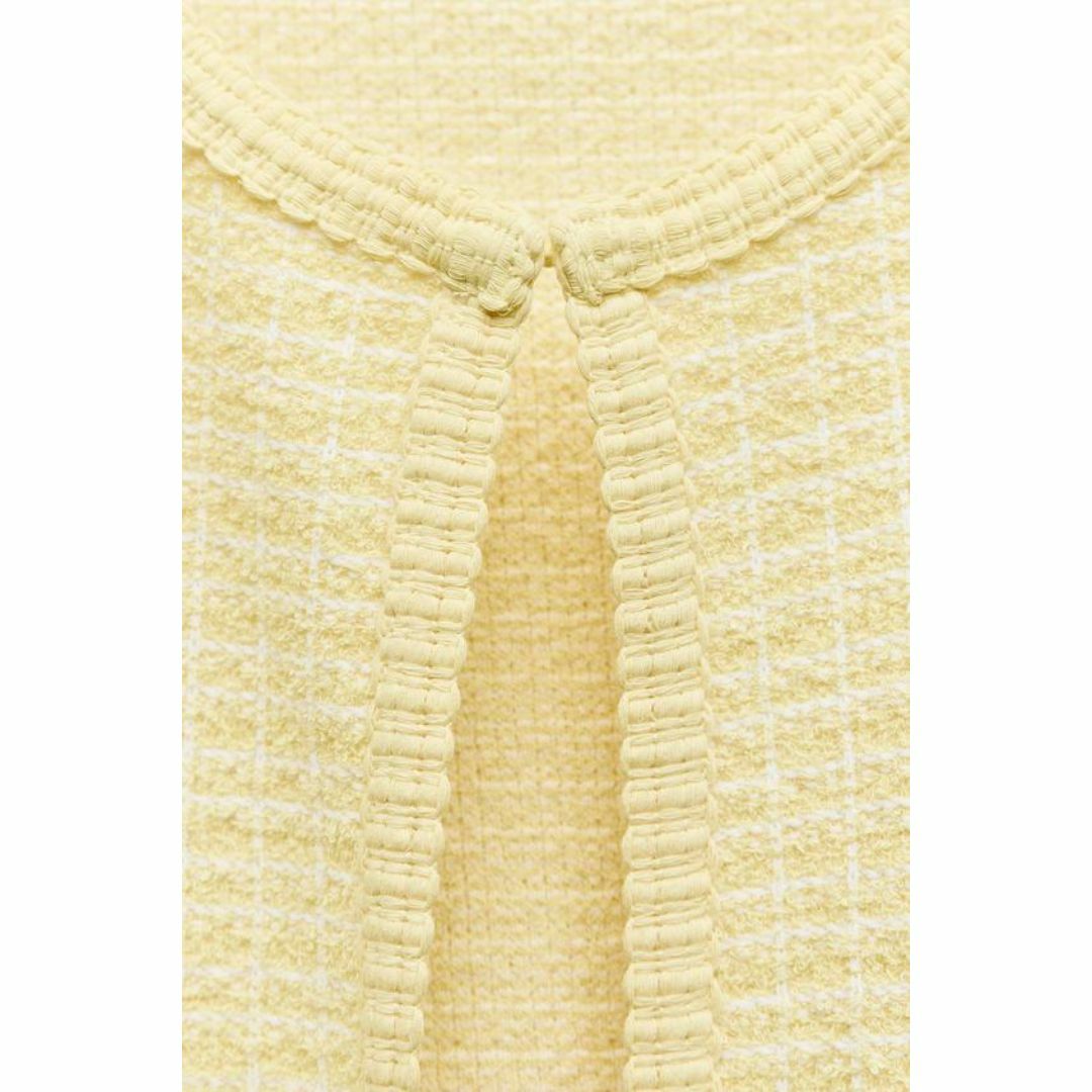 ZARA(ザラ)の6 ZARA クロップド ニットカーディガン L レディースのトップス(カーディガン)の商品写真