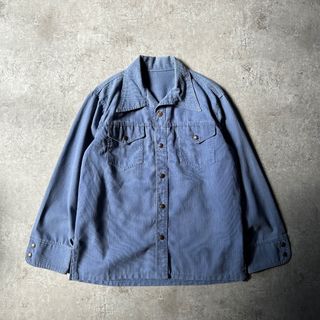 ヴィンテージ(VINTAGE)の70s コーデュロイシャツ/ジャケット 水色 XL相当(Gジャン/デニムジャケット)