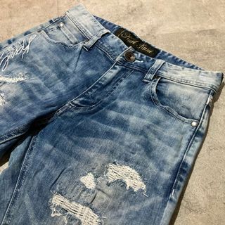カールカナイ(Karl Kani)の【Karl Kani】カールカナイ クラッシュ加工 ストレッチ スキニーデニム(デニム/ジーンズ)