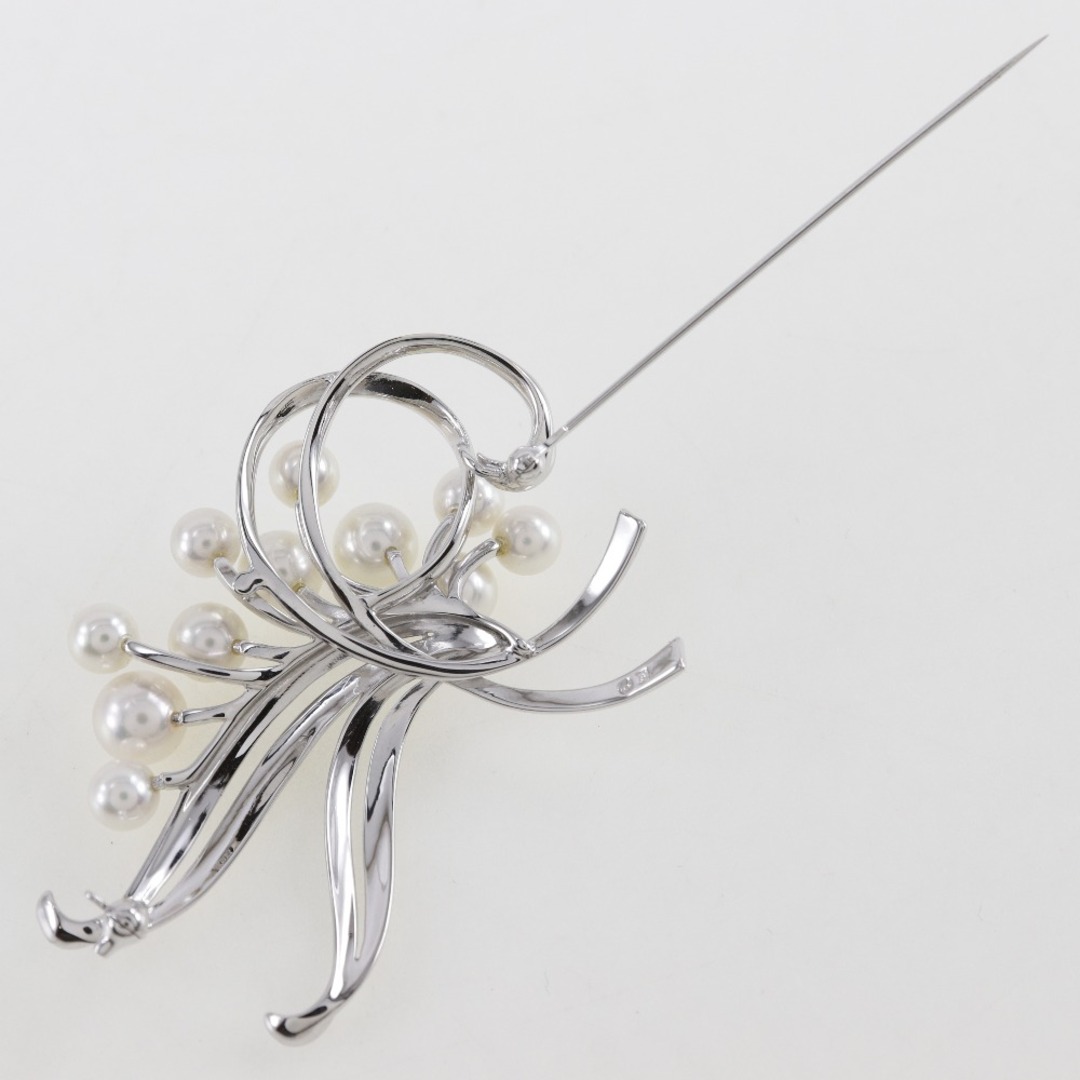 【即納&大特価】 【MIKIMOTO】ミキモト ブローチ レディース 約12.5g シルバー×パール 真珠 アクセサリー