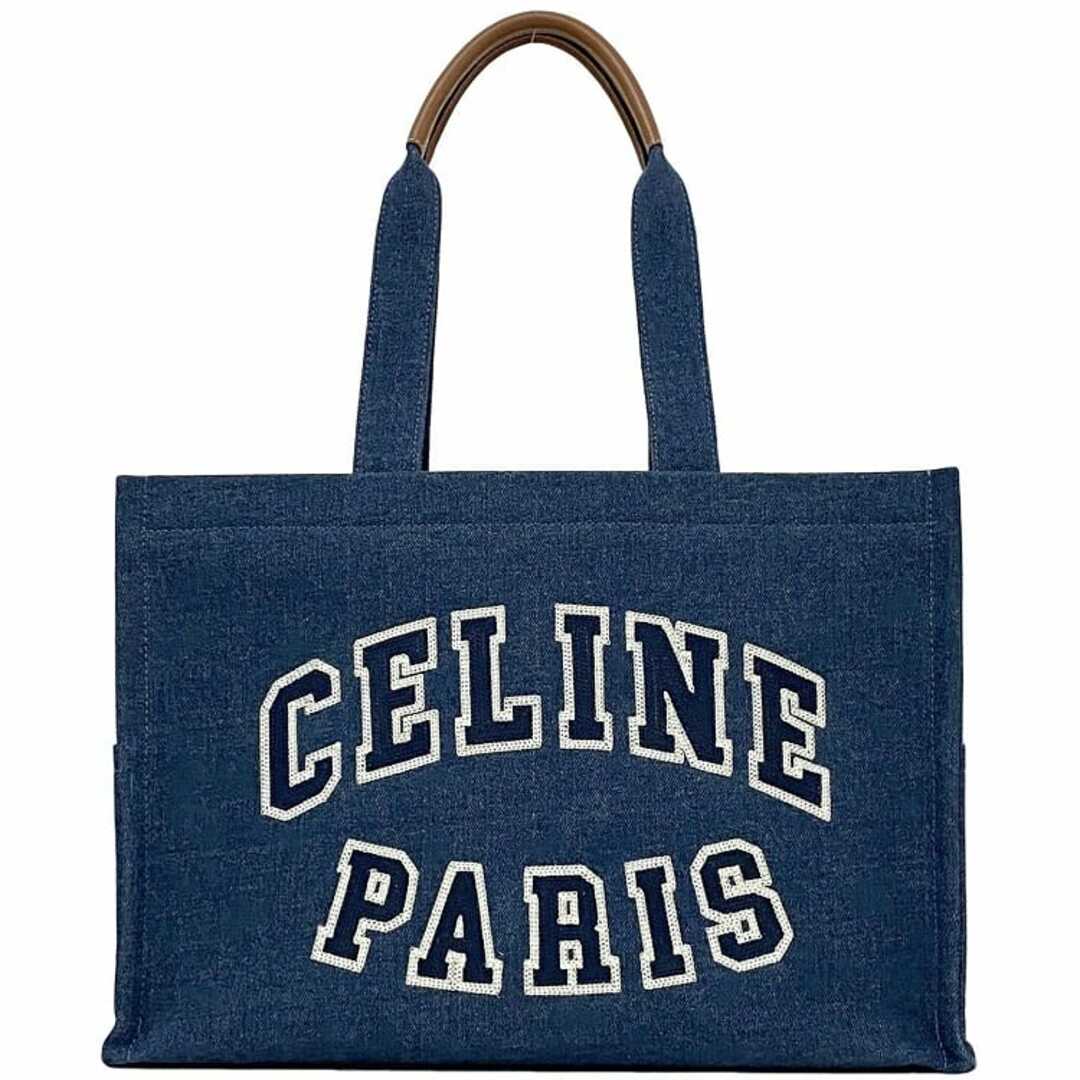 CELINE - セリーヌ トートバッグ ラージカバ ブルー 美品 トート CELINE - セリーヌ トートバッグ ラージカバ ブルー 美品 トート