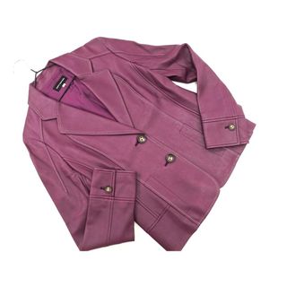 nuovo quaranta ヌオヴォクアランタ フェイクレザー ジャケット size7/紫 ◇■ レディース