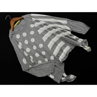 フラボア(FRAPBOIS)のFRAPBOIS フラボア ドット ボーダー ワイド ニット セーター size1/グレー ◇■ レディース(ニット/セーター)