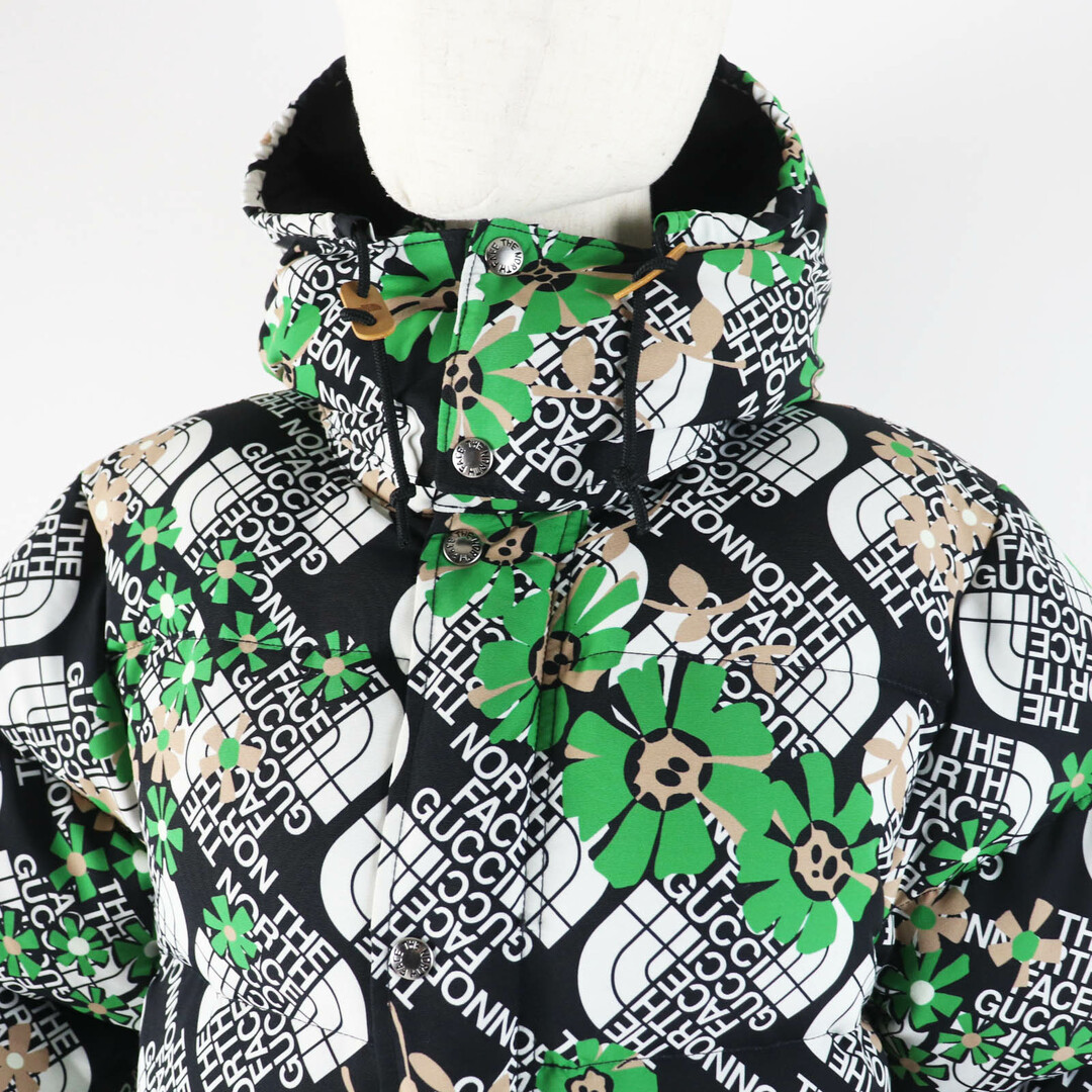 極美品◎GUCCI×THE NORTH FACE グッチ×ザ・ノースフェイス 649241 Floral Down Jacket ダウンジャケット ブラック ホワイト グリーン ベージュ XS 正規品 レディース 極美品◎GUCCI×THE NORTH FACE グッチ×ザ・ノースフェイス
