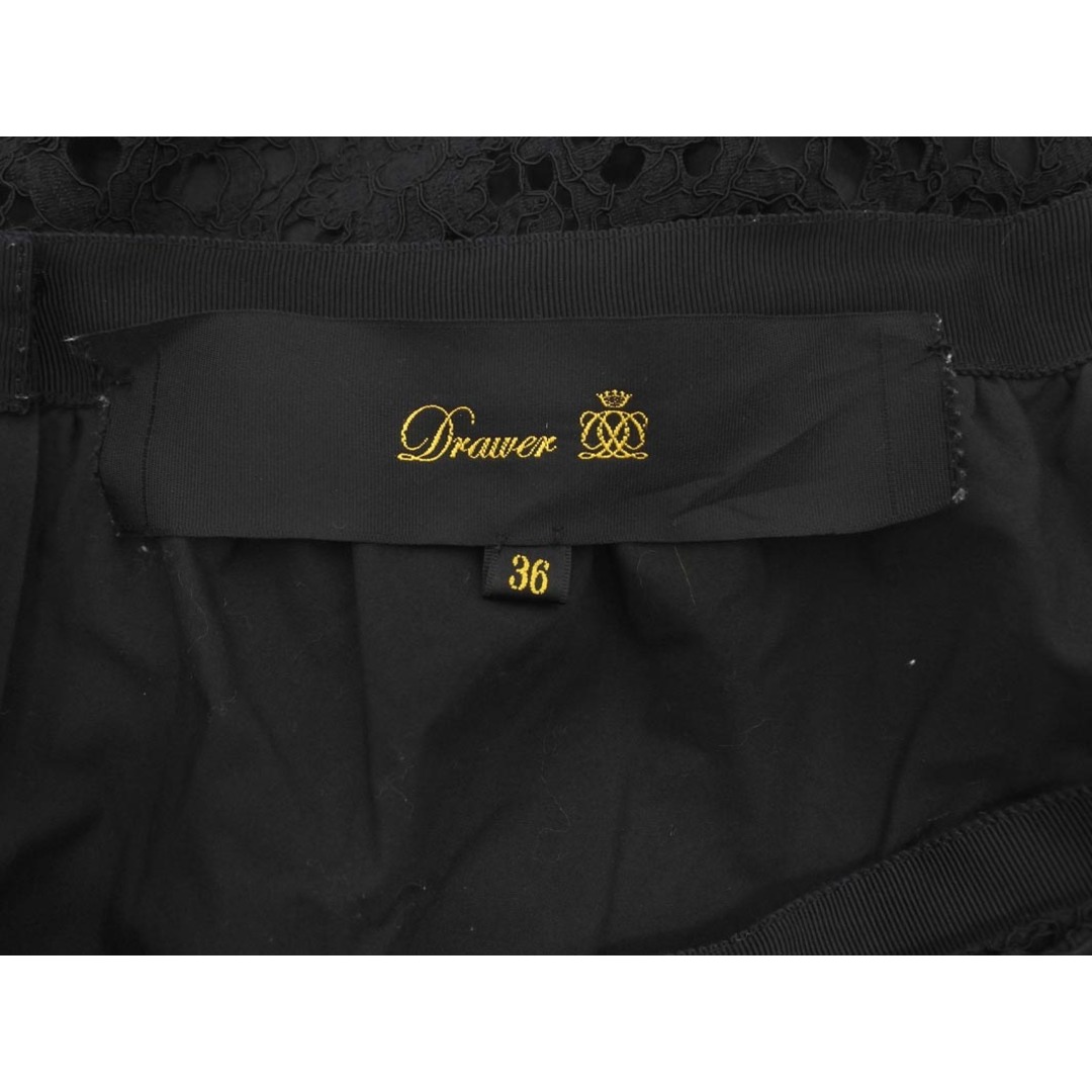Drawer(ドゥロワー)のDrawer ドゥロワー 総レース スカート size36/黒 ■◇◎レディース レディースのスカート(ミニスカート)の商品写真
