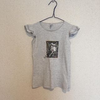 ザラキッズ(ZARA KIDS)のZARAkidsザラTシャツカットソーグレー110115cm(Tシャツ/カットソー)