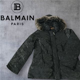 BALMAIN - 美品☆バルマンBALMAIN 高級ダウンコート黒Lの通販 BALMAIN - 美品☆バルマンBALMAIN 高級ダウンコート黒Lの通販