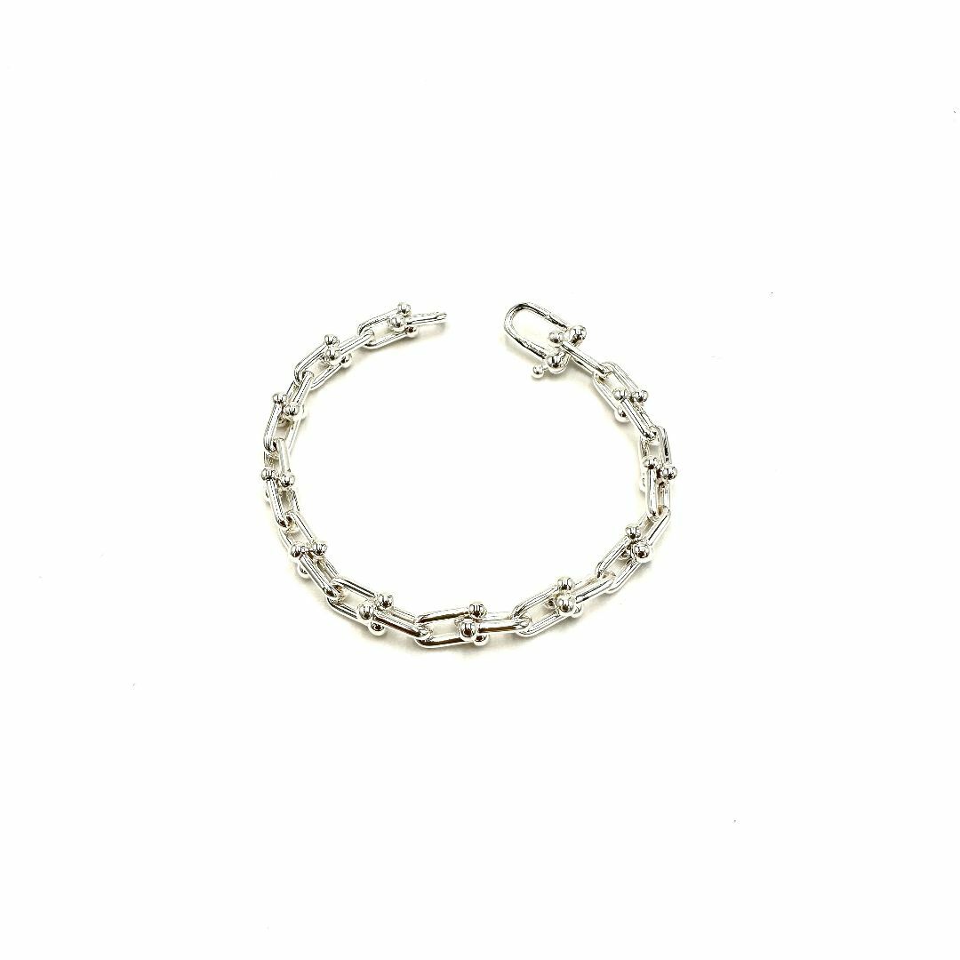 極美品 Tiffanyハードウェアスモールリンクブレスレット