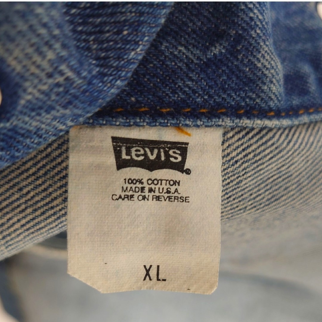 Levi's - 【LEVI'S】USA製 ワッペン刺繍 デニムベスト A-3125の Levi's - 【LEVI'S】USA製 ワッペン刺繍 デニムベスト A-3125の
