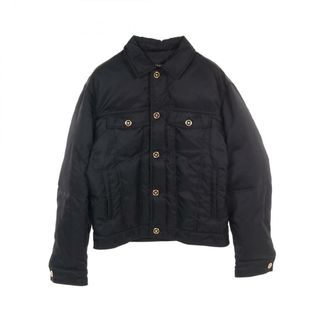 VERSACE - ヴェルサーチ 2WAY グレカ ダウンジャケット ロゴ 総 VERSACE - ヴェルサーチ 2WAY グレカ ダウンジャケット ロゴ 総
