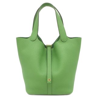 エルメス(HERMES)のエルメス HERMES ハンドバッグ ピコタンロックMM  トリヨンクレマンス ヴェールユッカ ゴールド金具 新品 未使用 緑 W刻印（2024年製） 【箱】【中古】(ハンドバッグ)
