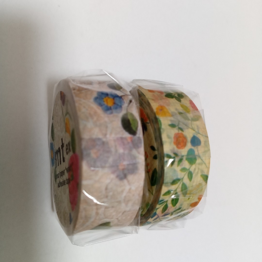 mt(エムティー)のmt レース・カロチャ、水彩花柄  マキシングテープ2個セット インテリア/住まい/日用品の文房具(テープ/マスキングテープ)の商品写真
