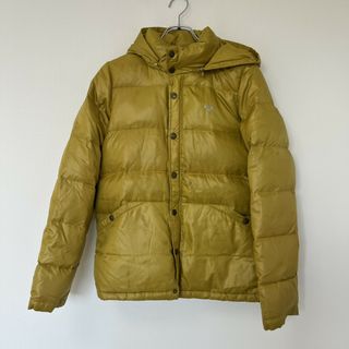 【Roxy】ロキシー　イエロー　L　ダウンジャケット　アウター　無地　シンプル　カジュアル　ゆったり(ダウンジャケット)