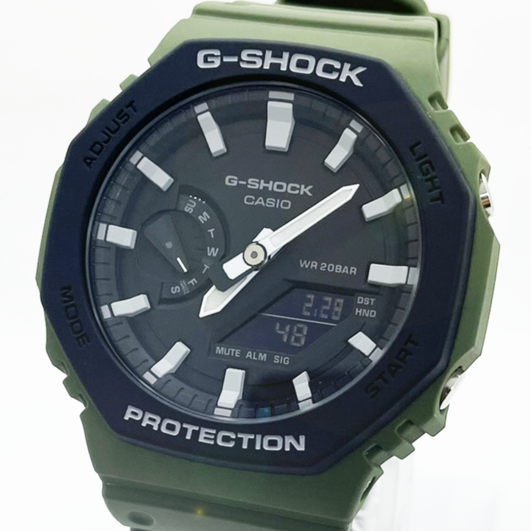 G-SHOCK - カシオ G-SHOCK カシオーク グリーン 白インデックス GA-2100