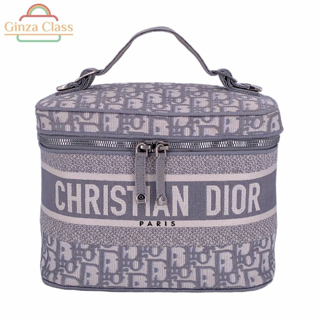 Christian Dior - CHRISTIAN DIOR クリスチャン ディオール トラベル ヴァニティ ケース S5417VRIW キャンバス グレー 06-BO-0290