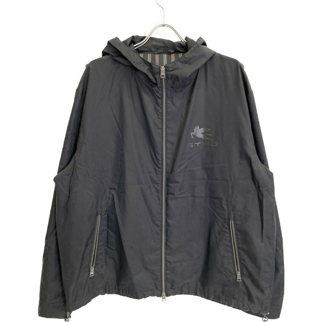 在庫処分 激安 ESSERE ETRO BEN エトロ ﾌﾞﾗｯｸ XXXL ﾊﾟｰｶ ｼﾞｯﾌﾟ ﾍﾟｲｽﾞﾘｰ ﾅｲﾛﾝ 小物