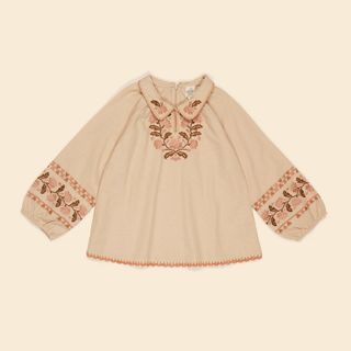 Apolina Joan blouse, Almond 5-7Y