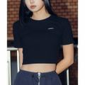 【BLACK】【SMALL】Brass logo rib tops【WOMEN】