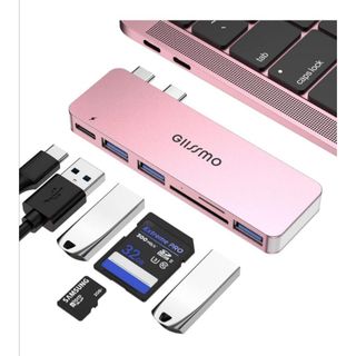 Macbook Air ハブ  USB Type C ハブ 6-IN-2(PC周辺機器)