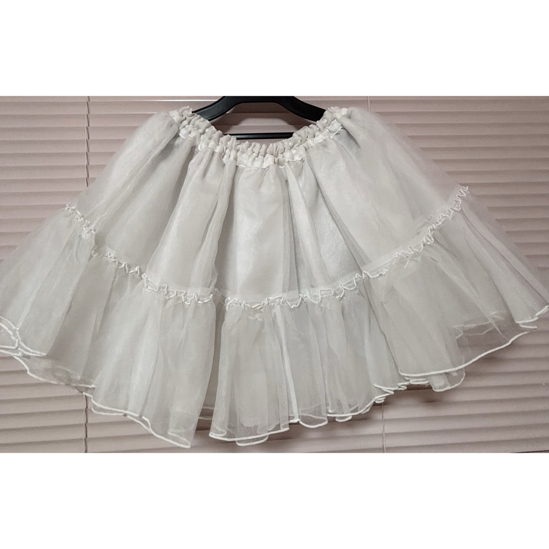 metamorphose temps de fille(メタモルフォーゼタンドゥフィーユ)のメタモルフォーゼ パニエ ホワイト 白 ロリィタ ロリータ レディースのスカート(ミニスカート)の商品写真