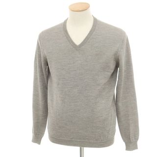 ザノーネ(ZANONE)の【中古】ザノーネ ZANONE ハイゲージ ウール Vネック プルオーバーニット グレー【サイズ46】【メンズ】(ニット/セーター)