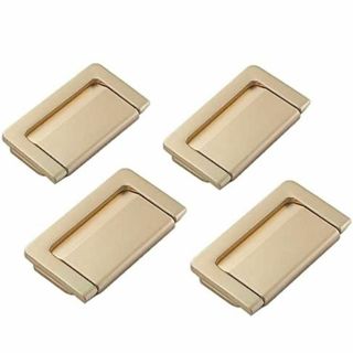 4個セット✨取っ手 引出し 家具 フラット シンプル モダン DIY ゴールド(シングルベッド)