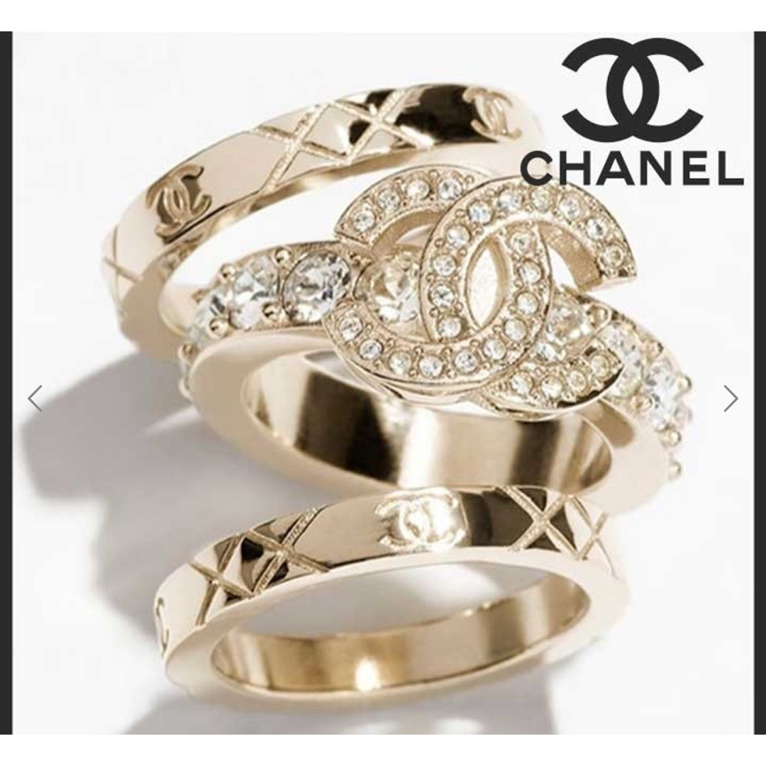 CHANEL - 新品新作 シャネル マトラッセ CCマーク 3連リング 25P CHANEL - 新品新作 シャネル マトラッセ CCマーク 3連リング 25P