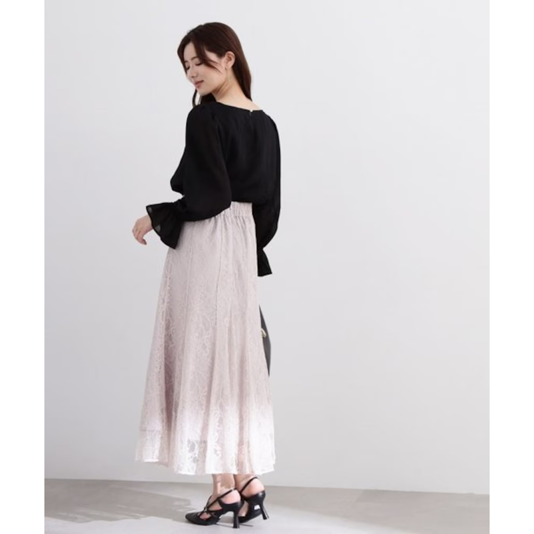 PROPORTION BODY DRESSING(プロポーションボディドレッシング)の 《EDIT COLOGNE》マーメイドレーススカート24SS♡グレー レディースのスカート(ロングスカート)の商品写真