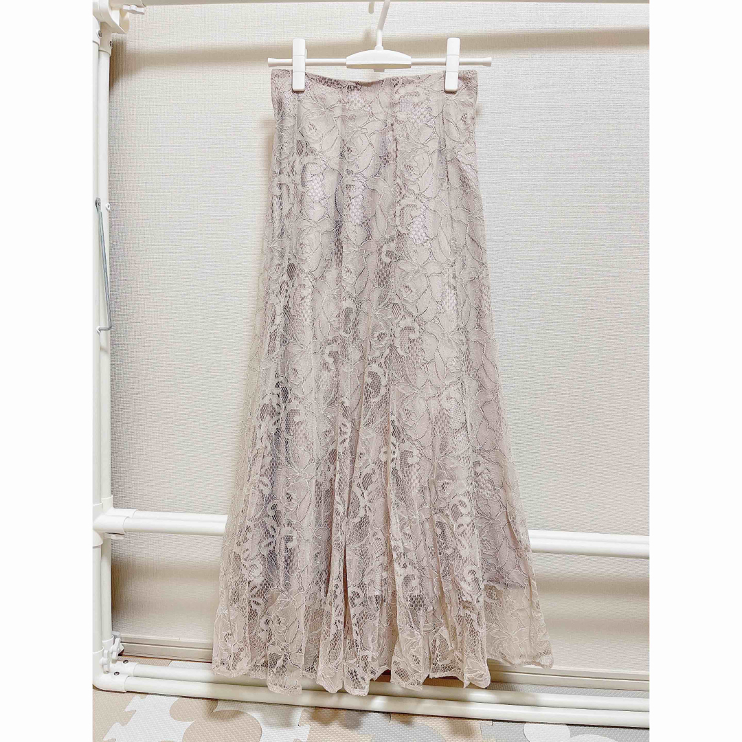 PROPORTION BODY DRESSING(プロポーションボディドレッシング)の 《EDIT COLOGNE》マーメイドレーススカート24SS♡グレー レディースのスカート(ロングスカート)の商品写真