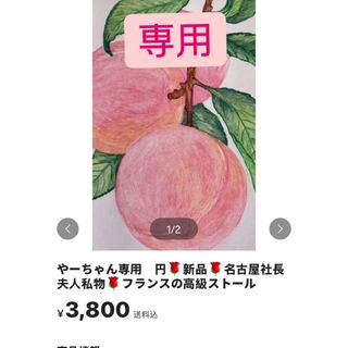 やーちゃん専用　円🌹新品🌹名古屋社長夫人私物🌹フランスの高級ストール(その他)