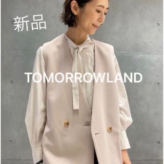 TOMORROWLAND - トゥモローランド リネンツイード ロングジレの TOMORROWLAND - トゥモローランド リネンツイード ロングジレの