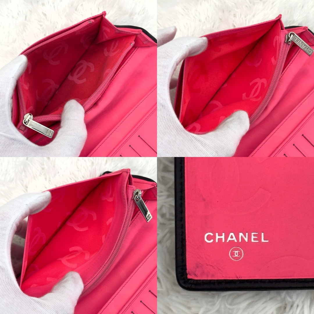 美品⭐️CHANELシャネル カンボンライン 二つ折り 長財布